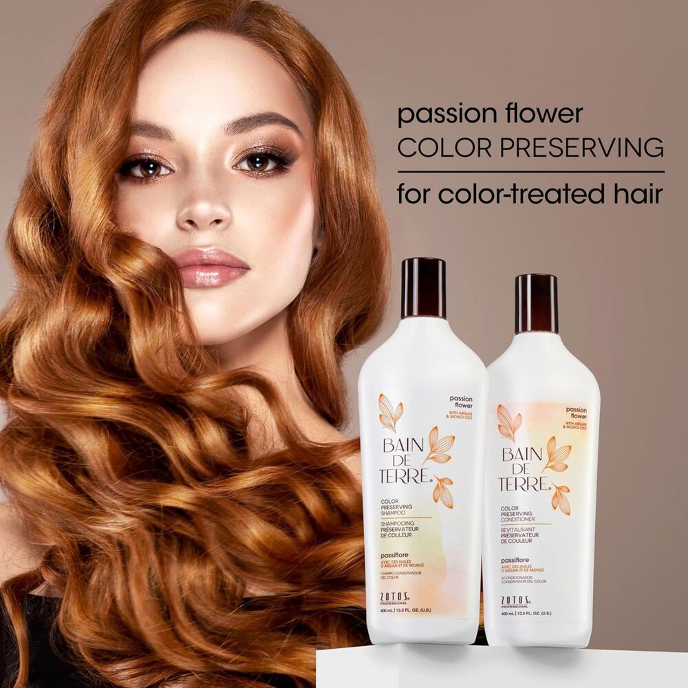Bain de Terre Passion Flower Color Preserving Shampoo 33.8 Fl Oz , Vegan - Picture 7 of 8